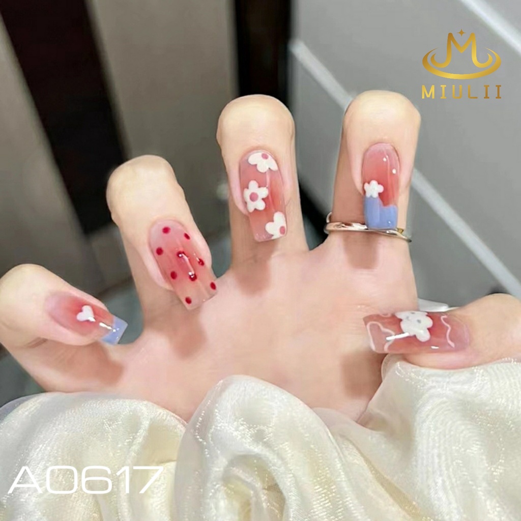 MIULII / KUKU PALSU   A0617  / 24PCS / 3D / NAIL ART / PREMIUM / CUTE / FREE LEM JELLY / KUTEK