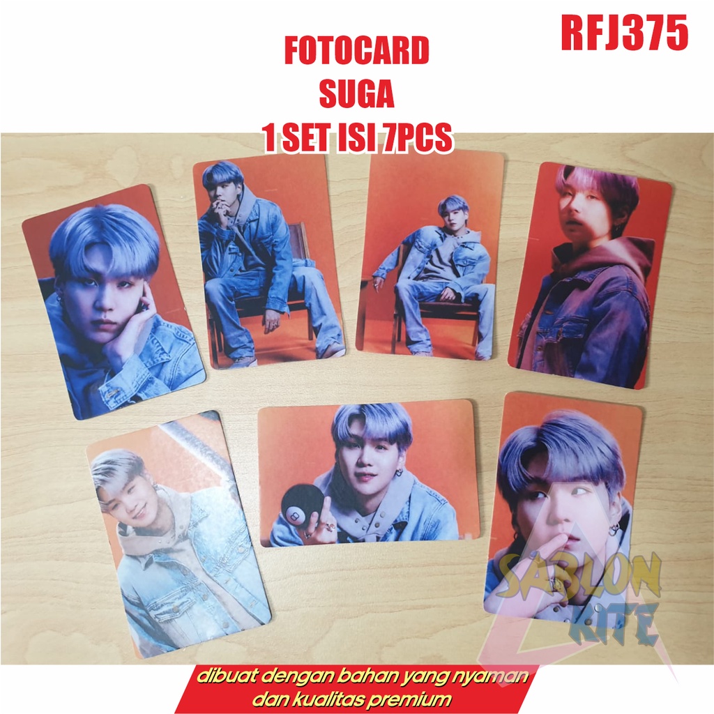 MURAH!!! FOTOCARD SUGA 1SET ISI 7PCS RFJ375