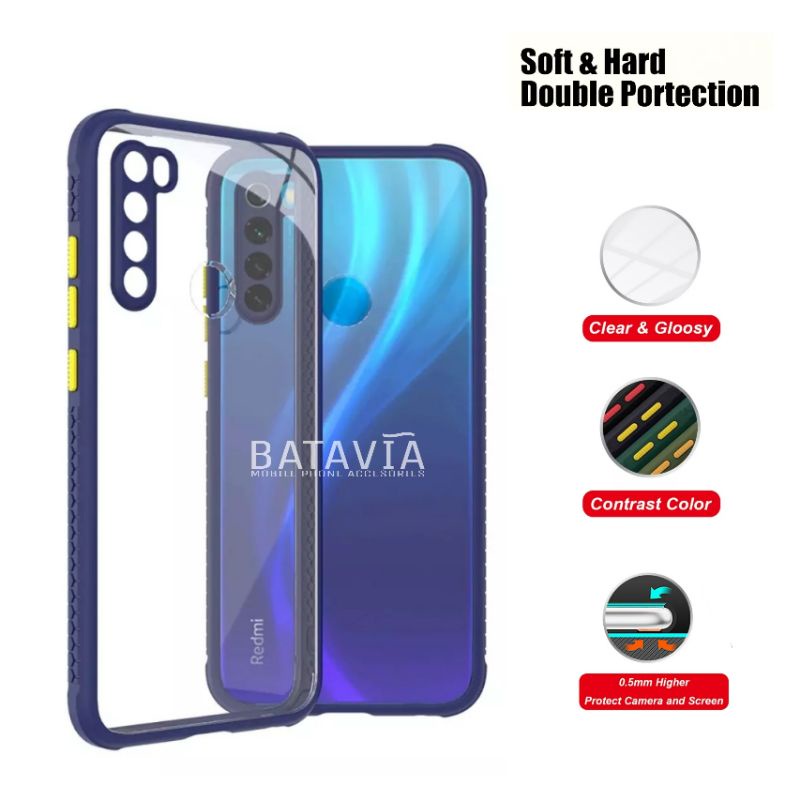 Case Xiaomi Redmi Note 8 Case Protector Camera Ume Miqilin Clear Case Transparant