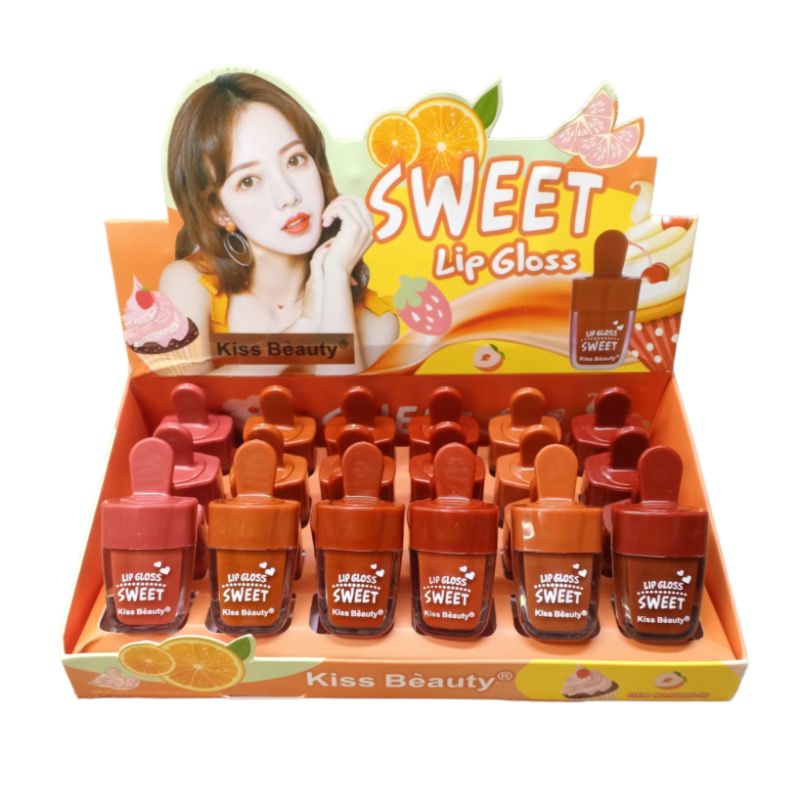 Lip Gloss Kissbeuaty Sweet Lipgloss Per 6 pcs