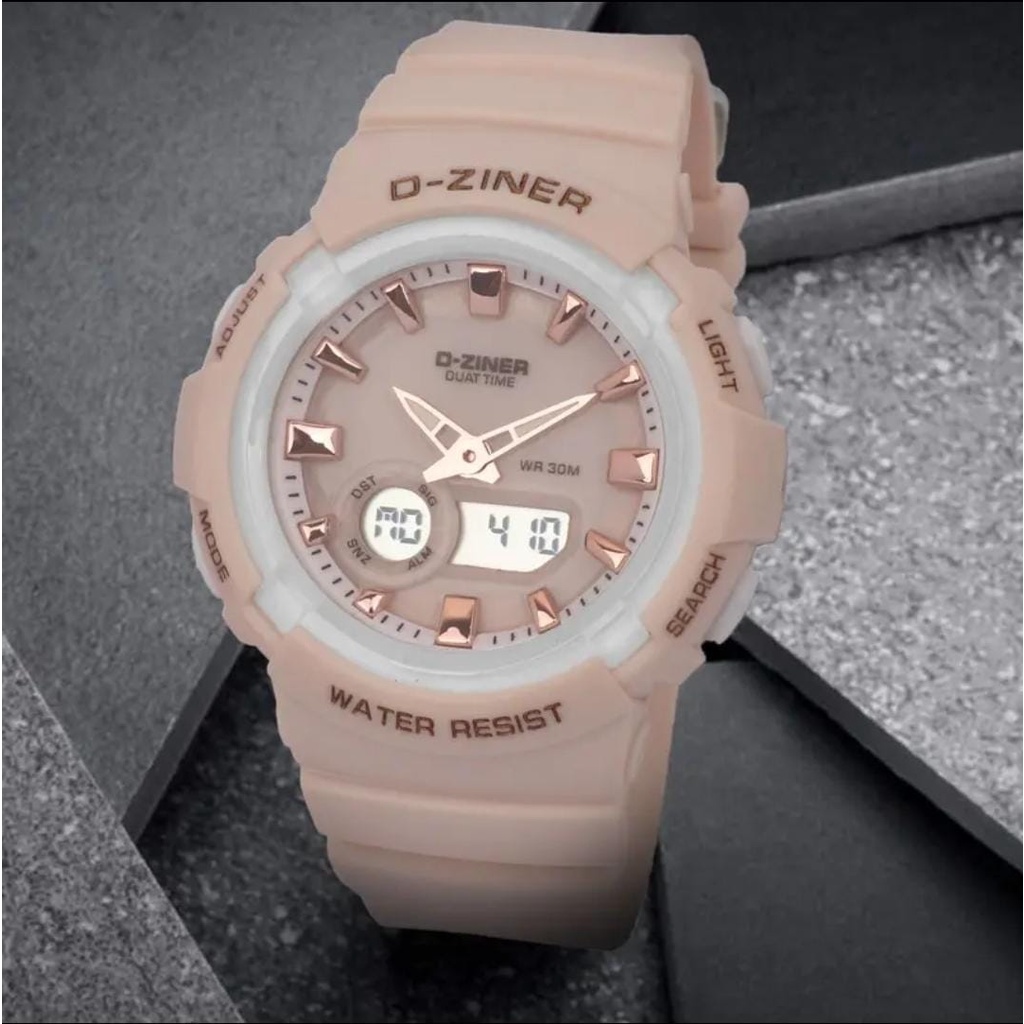 JAM TANGAN WANITA DZINER 8305 ORIGINAL JAM TANGAN BABY-G BGA 280 DIGITAL ANALOG DUAL TIME ANTI AIR WANITA SPORTY JAM TANGAN FASHION WANITA BABY G