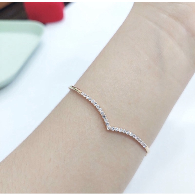 Gelang aurel lotus gold bangle kadar 375/8k