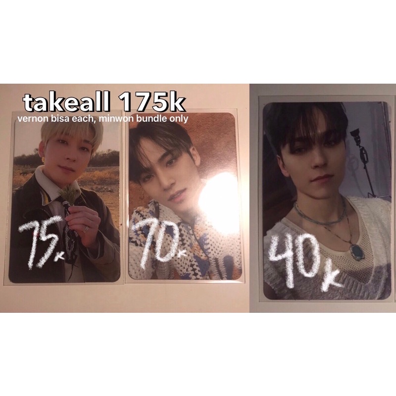 photocard mingyu kim wonwoo jeon hansol vernon minwon fts face the sun ray path ver pc seventeen svt