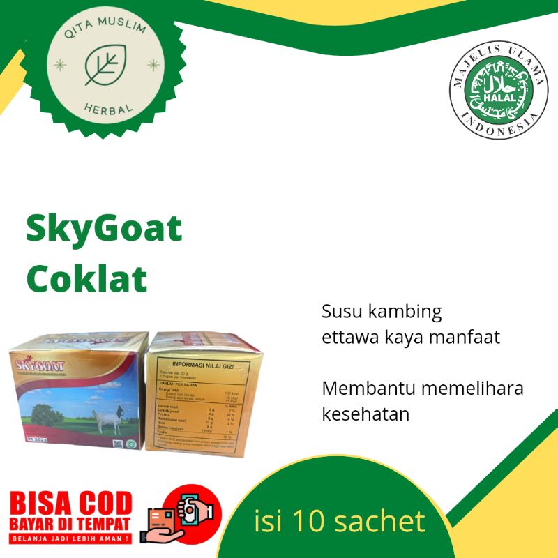 

SKYGOAT Susu Kambing rasa coklat ( Susu Bubuk ) 10 sachet