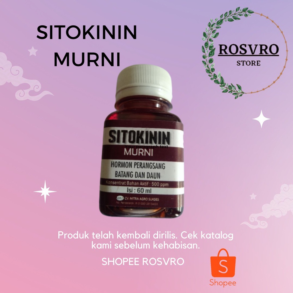 Sitokinin Zpt Pupuk Tanaman Hias Perangsang Daun dan Batang Zpt sitokinin