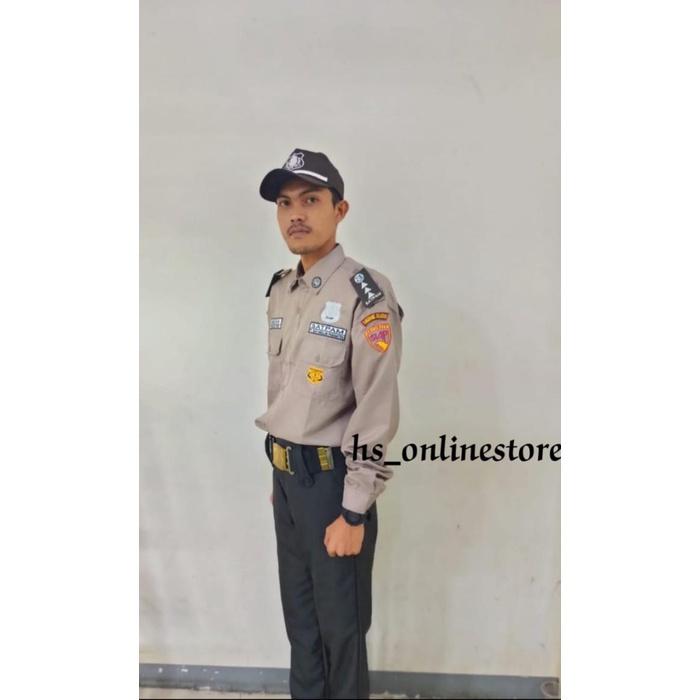 Seragam Security Pdl Sus Lengan Panjang Bahan Gaia/ Seragam Satpam Terbaru/Gaia