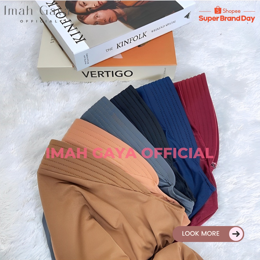 Jilbab Bergo Instan Wanita Polos Spandek Jersey Premium Jilbab Bergo Sport