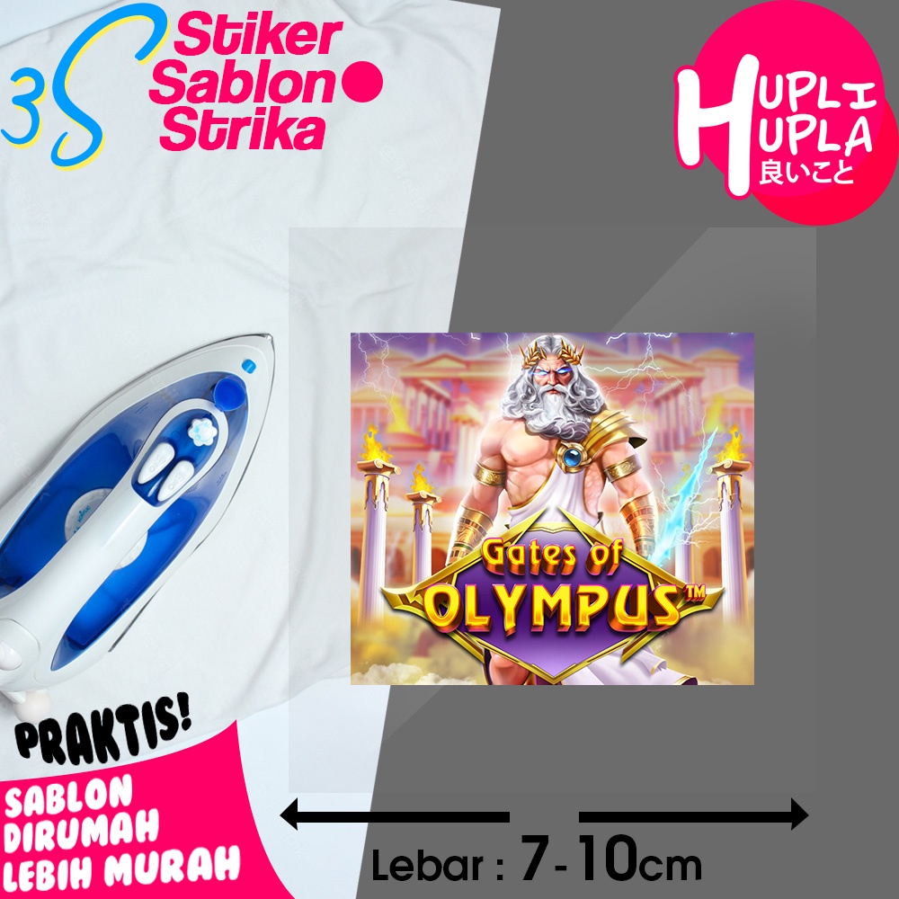 Stiker Gates Of Olympus Pragmatic Play Sablon Setrika  Sticker Emblem Gosok Untuk Baju dan Jersey