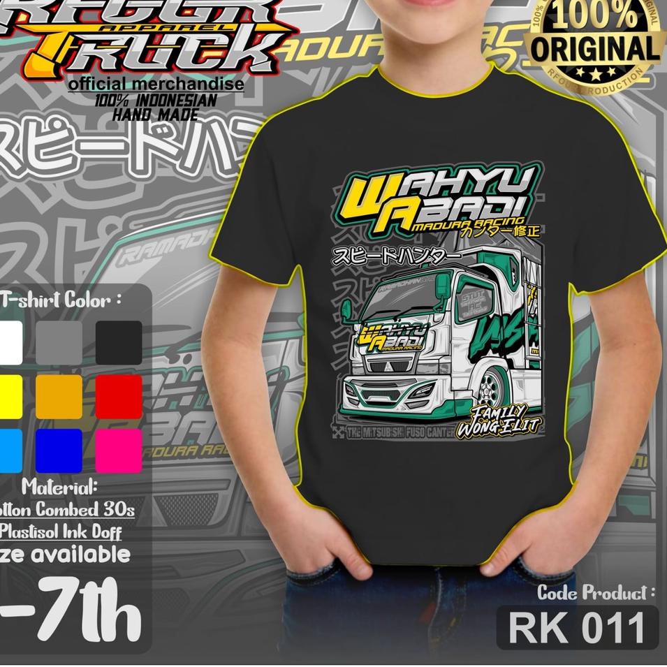 "TAK.18Oc22в" KAOS TRUCK ANAK LAKI LAKI USIA 2-7 TAHUN WAHYU ABADI BAJU KAOS TRUK OLENG ANAK WAHYU A