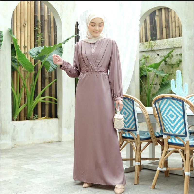 KHALISA DRESS/DRESS KONDANGAN/DRESS SERAGAMAN/DRESS SILKY/DRESS PAYET