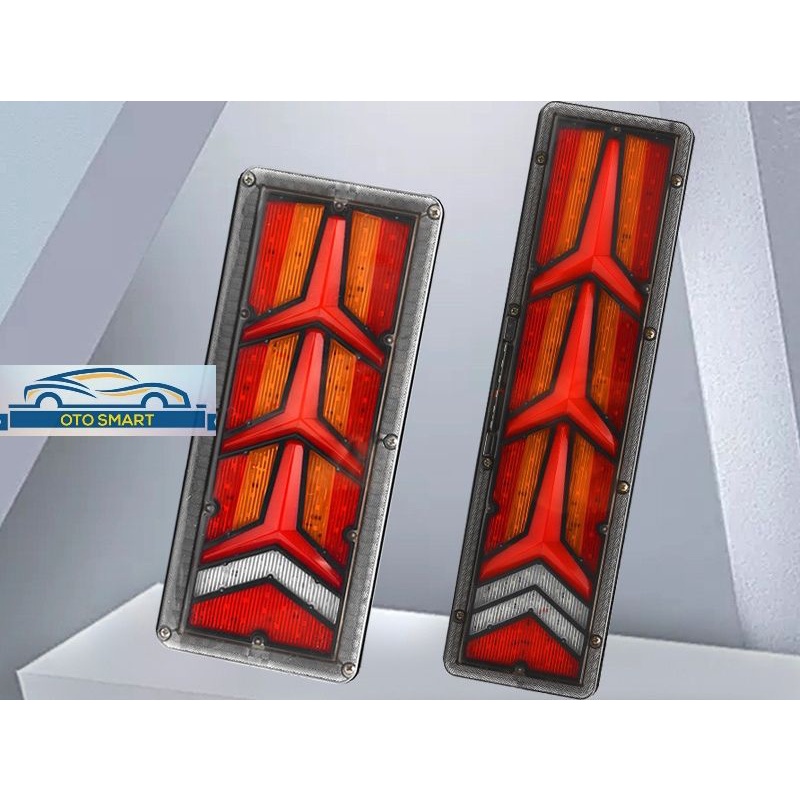 (Harga 1 Pasang) Stoplamp Truck Model Lambo 3 Panah 24Volt  41CM Dan 46CM