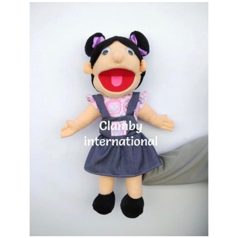 Boneka Dongeng Puppet Adik Cewe Rok Jins | Boneka Panggung Edukasi