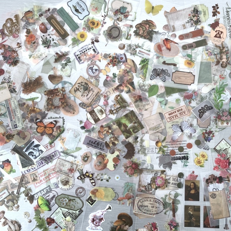 

(RANDOM) 1pc sticker PET Vintage theme
