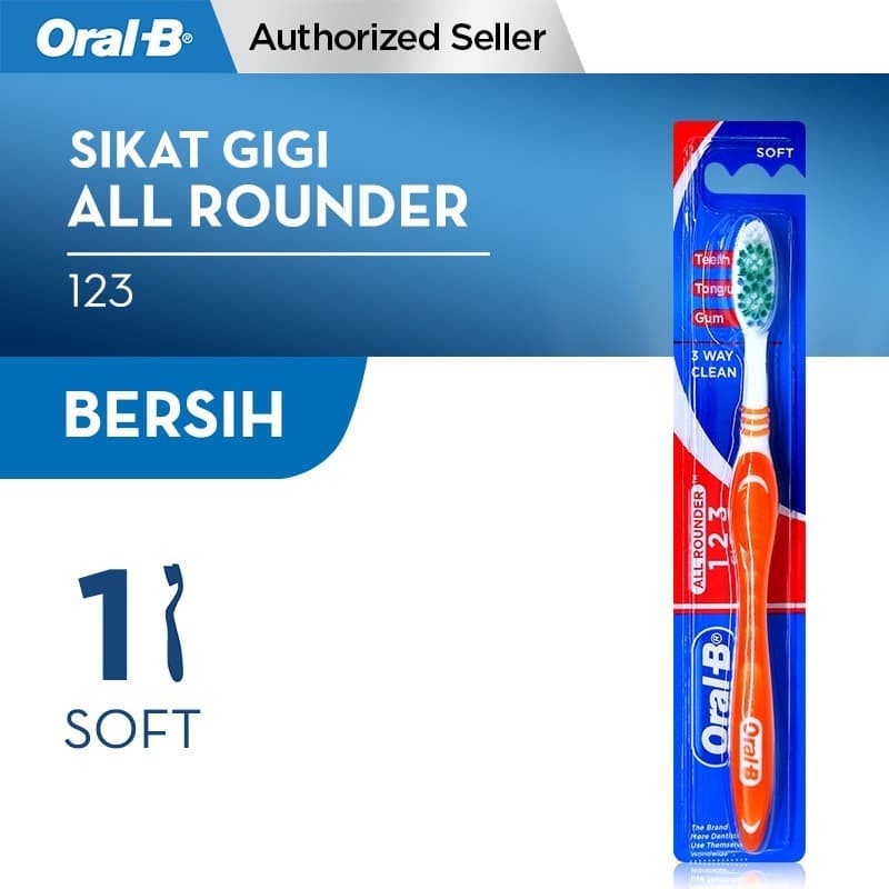 Oral-B Sikat Gigi All Rounder 123 Soft - 1 Pcs