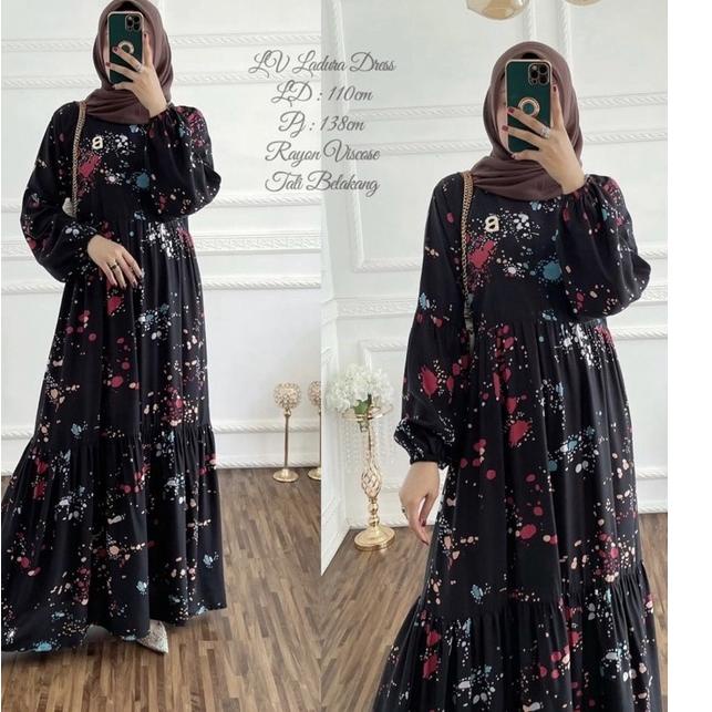 Terbaru GAMIS RAYON VISCOSE / CIKA GISKA DRESS URAGIRI BUSUI LD 110 PJ 130 TERBEST SELLER TERLARIS /