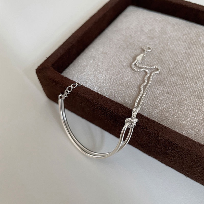 Fancyqube Gelang Rantai Handmade Desain Geometris Gaya Minimalis Untuk Hadiah