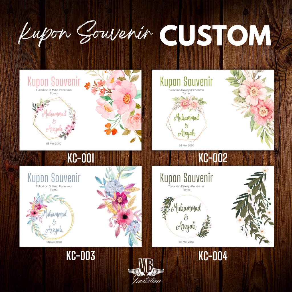 KARTU PENGAMBILAN SOUVENIR PERNIKAHAN - KARTU SOUVENIR PERNIKAHAN - WEDDING CARD - KARTU PERNIKAHAN - THANKS CARD MURAH BANGET