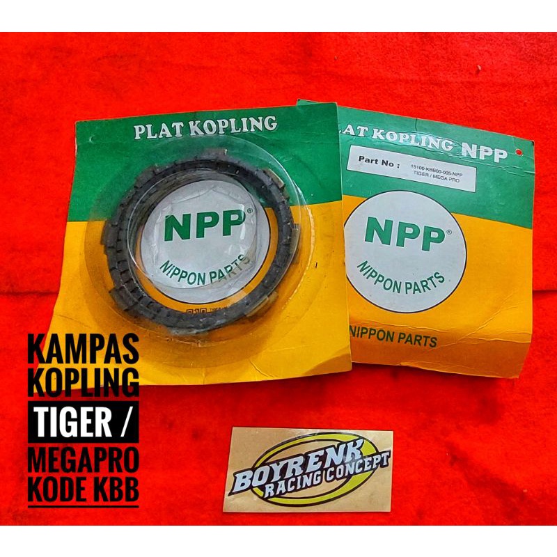 Plat Kampas Kopling TIGER /MEGAPRO KODE KBB NPP-BOYRENK RACING