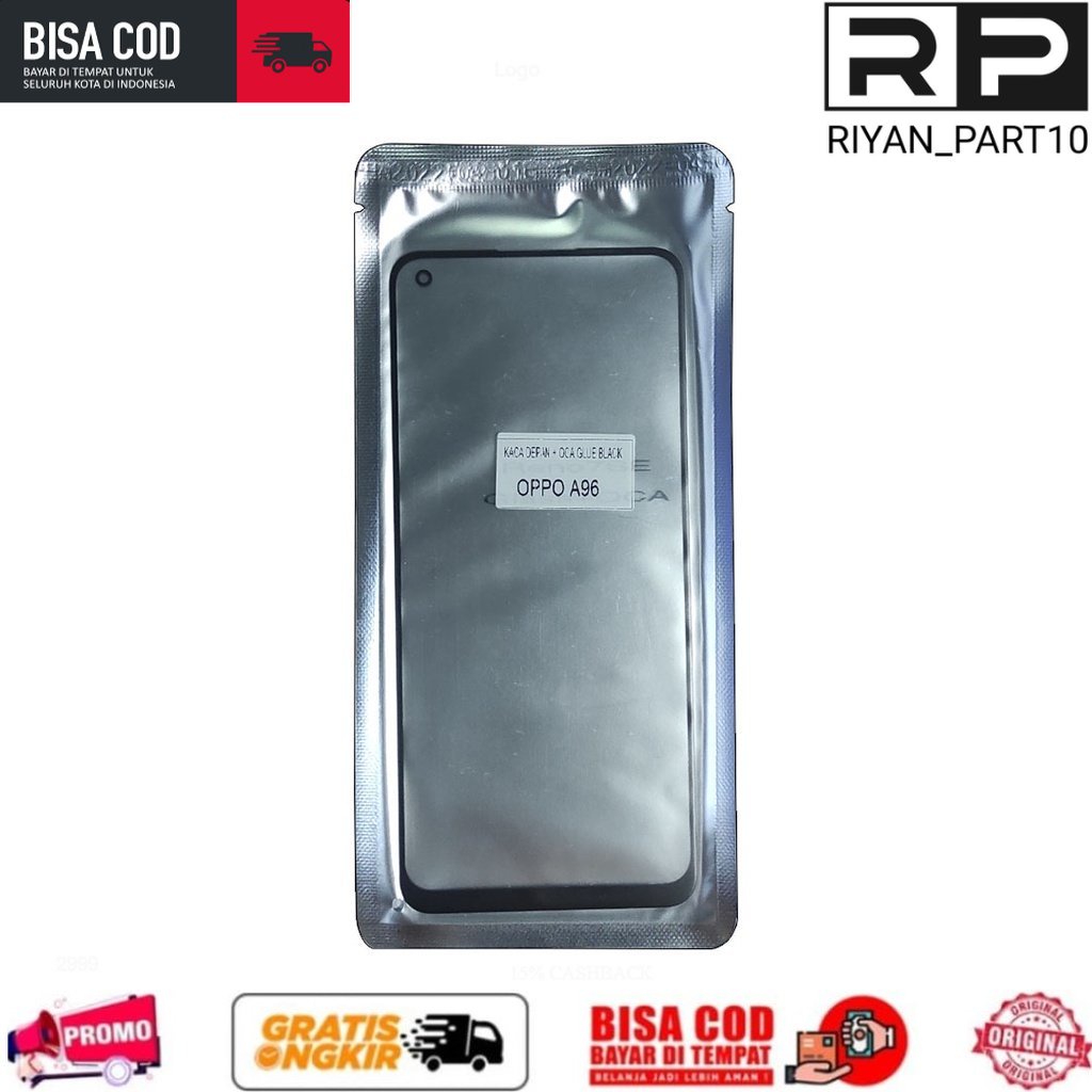 Kaca Lcd + Lem Oca OPPO A96 - Kaca Depan Kaca Touchscreen Kaca Lcd Ts Tc Ori