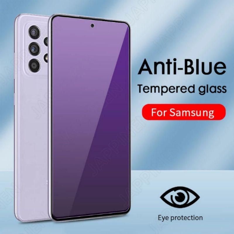 Tempered Glass Anti Blue Ray Samsung S10 Lite S20 FE Note 10 Lite Note 20 F12 F22 F23 F32 F41 F42 F52 F62 Tempered Glass Anti Radiasi Full Layar