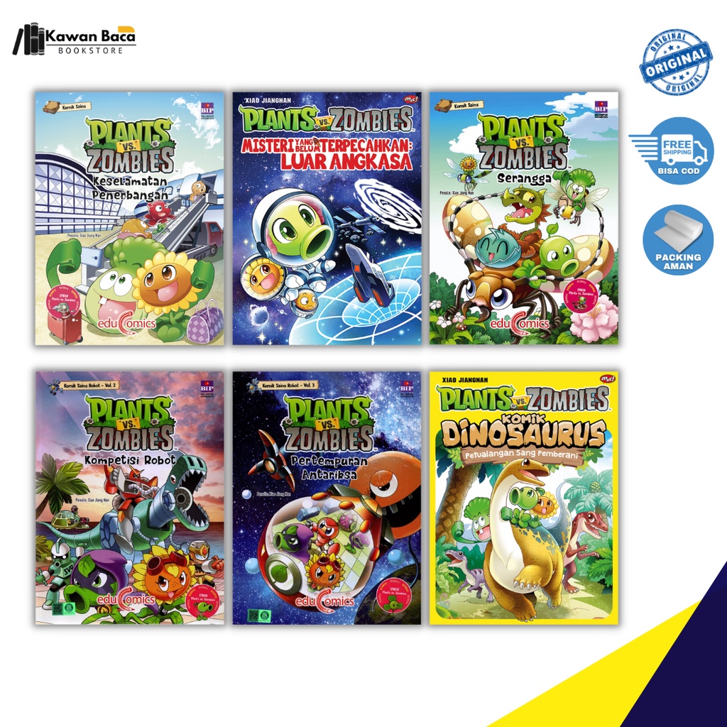 Komik Plants vs Zombie Seri Lengkap Buku Cerita Anak Plant vs Zombie Komik Edukasi