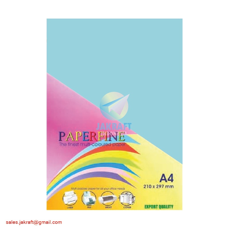 

Kertas HVS Warna 180 Blue A4 80 Gram Gsm isi 25 PAPERFINE