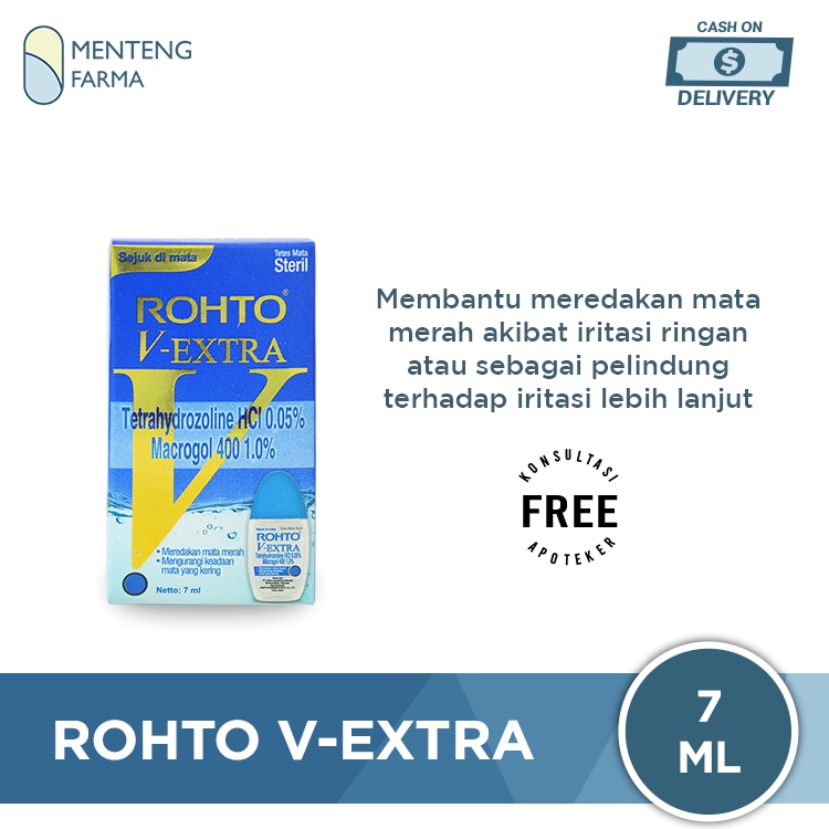 Rohto V-Extra 7 mL - Obat Tetes Mata Merah dan Kering