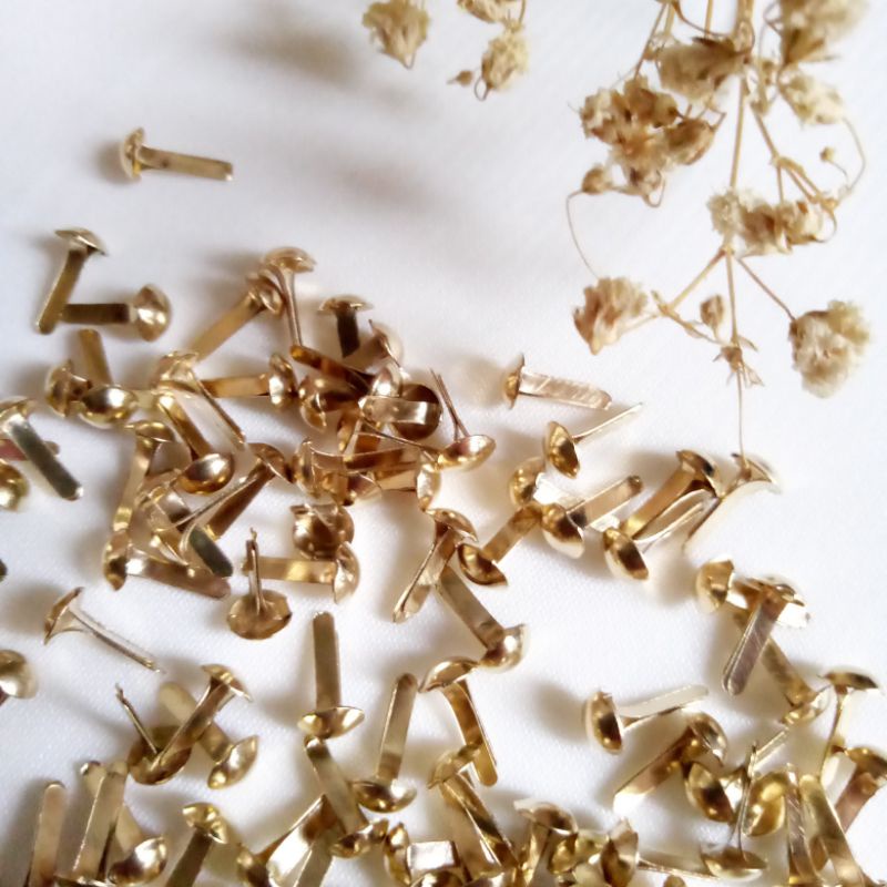 

Hazzel Paper Fastener Vintage Split Pin Clip Paku Klip Penjepit untuk Mengencangkan Kertas