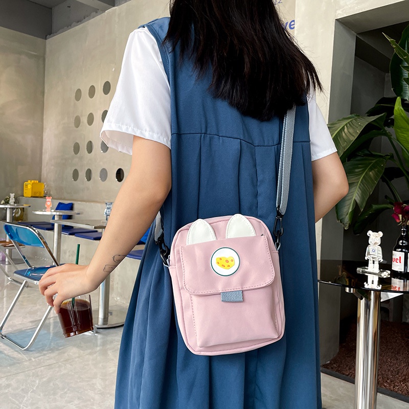 [BISA COD] S8989 Tas Canvas Tas Selempang Wanita Korea Sling Bag Perempuan Tahan Air Stylish