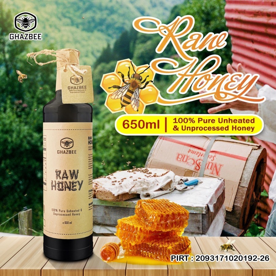

MADU RAW HONEY GHAZBEE/MADU LEBAH HUTAN/100% RAW NATURAL HONEY 650ml