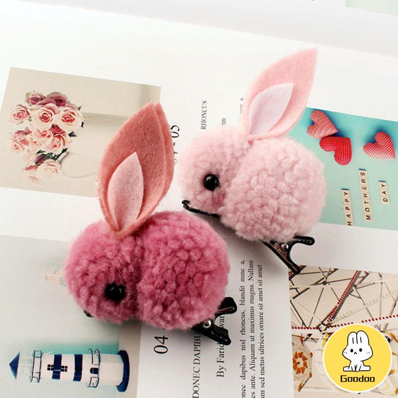 Jepit Rambut Bentuk Kelinci Bahan Karet Gaya Korea Untuk Anak Perempuan S -Doo