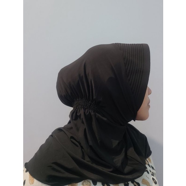 kerudung polwan / kerudung coklat polwan / jilbab polwan