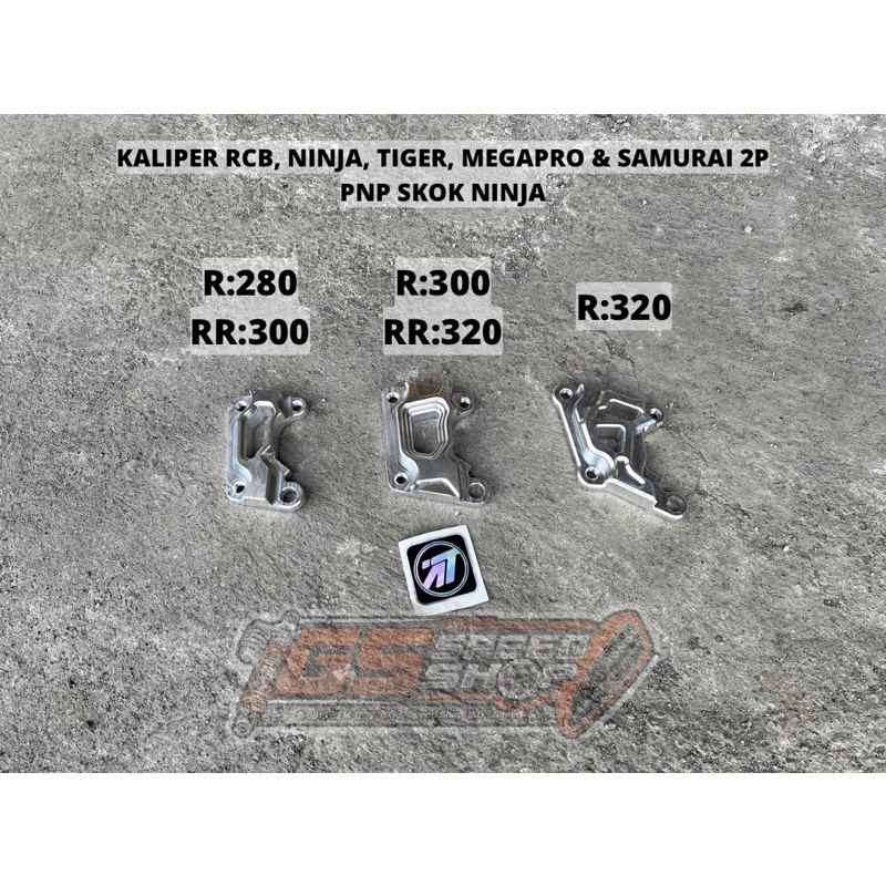 BREKET PANGKON DUDUKAN KALIPER RCB PNP SHOCK SKOK NINJA R & RR