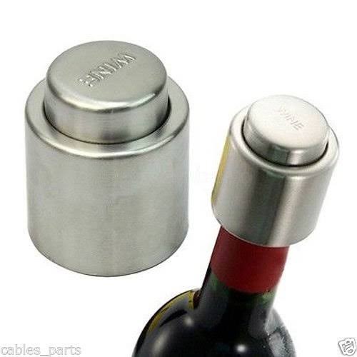 Bir Wine Bottle Vacuum Sealed Stopper Stainless Penutup Botol Kedap Rapat Minuman Wine Anggur Alkoho