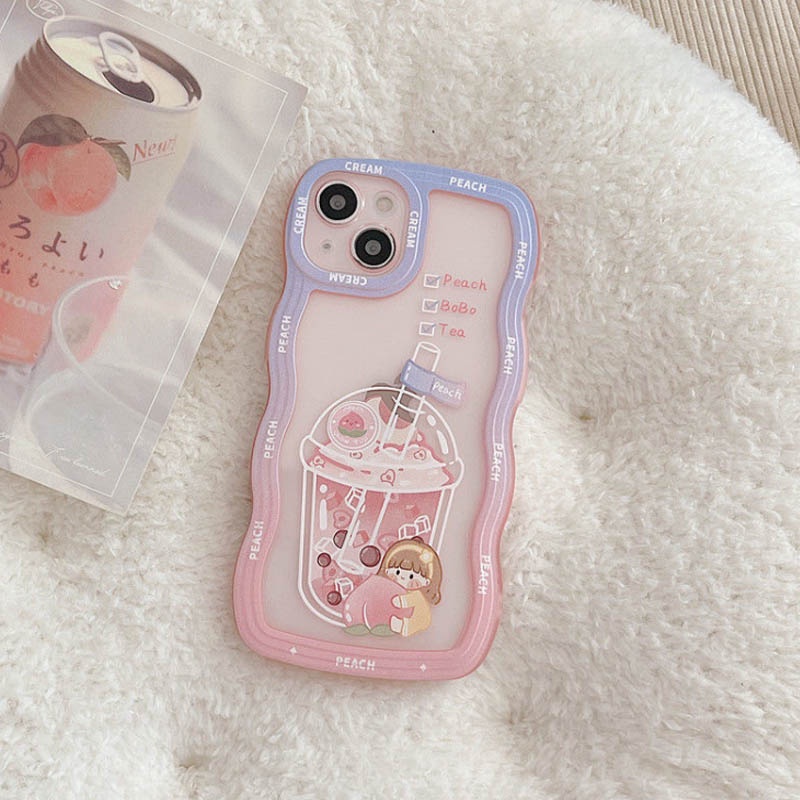 Casing Redmi Note 11 Pro Redmi 10C 10A 9C 9A 10 9T 9 8 Note 10 10s Note9 Poco X3 NFC M3 Motif Milk Tea