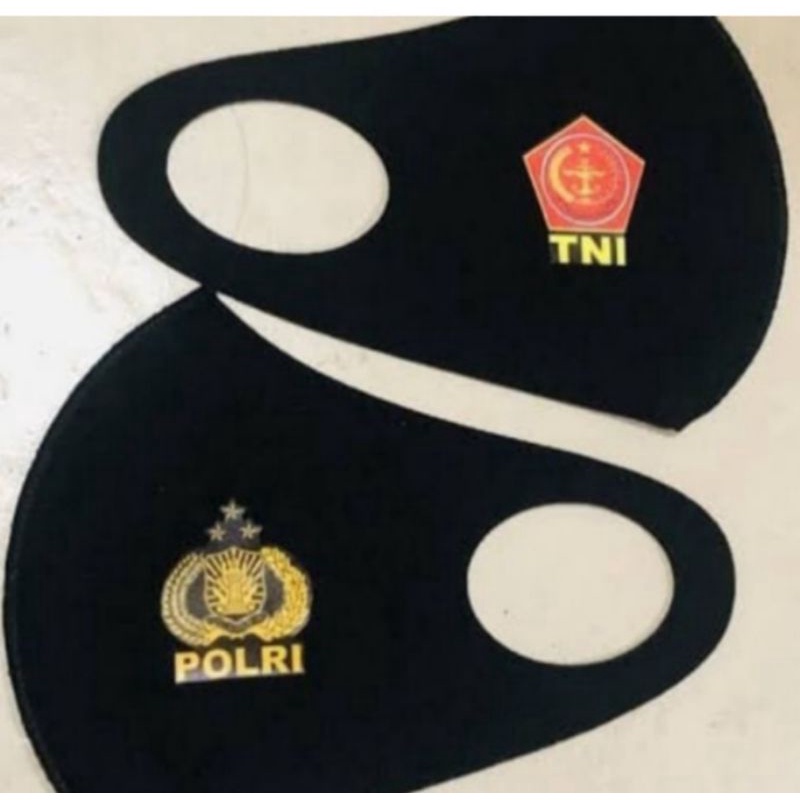 MASKER LOGO TNI POLRI BAHAN PRINTING SCUBA GRAMASI 280