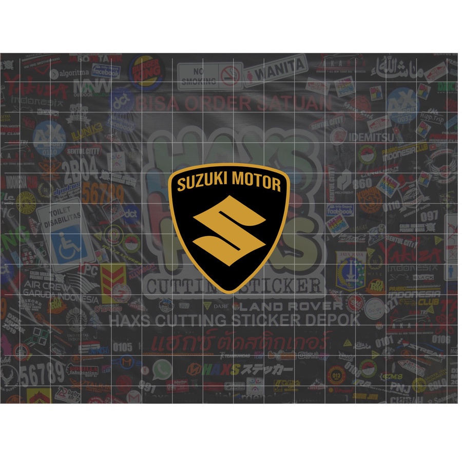 Cutting Sticker Emblem Suzuki Motor Ukuran 4 cm Untuk Motor Mobil