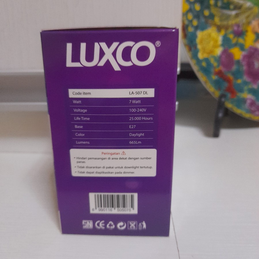 Lampu Led LUXCO ASTHA 7W Garansi 1 tahun..Cahaya Putih