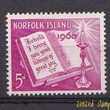 

0733 Perangko Norkfolk Island 1960 Christmas 1v Mnh