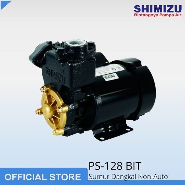 Shimizu PS-128 BIT Pompa Air Non Auto 125 Watt-Pompa-Original-New Arrival-Garansi Resmi-Shimizu Pompa-Pompa Air-Shimizu