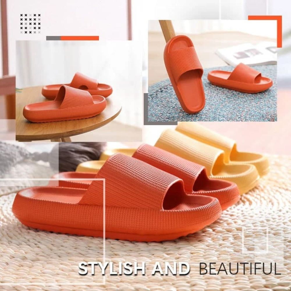 MARKETBIX Sandal Karet import Tebal Sandal Slop Rumah Anti Slip Santai Empuk Nyaman Polos Elegan Sandal Outdoor Sandal Wanita