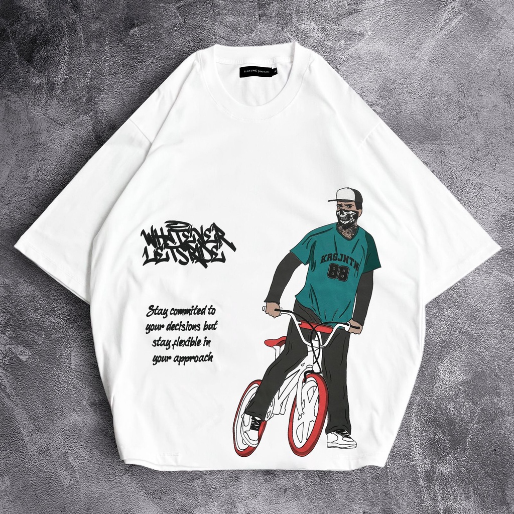 [Oversize] BAJU KAOS OVERSIZE / OVERSIZE T-SHIRT &quot;Lets ride&quot;