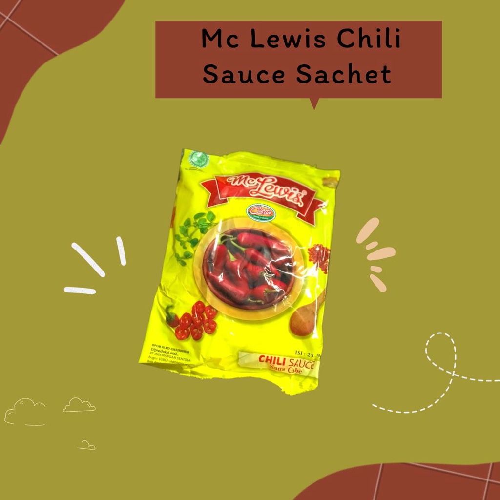 

MC LEWIS CHILI SAUCE SACHET ISI 25PCS