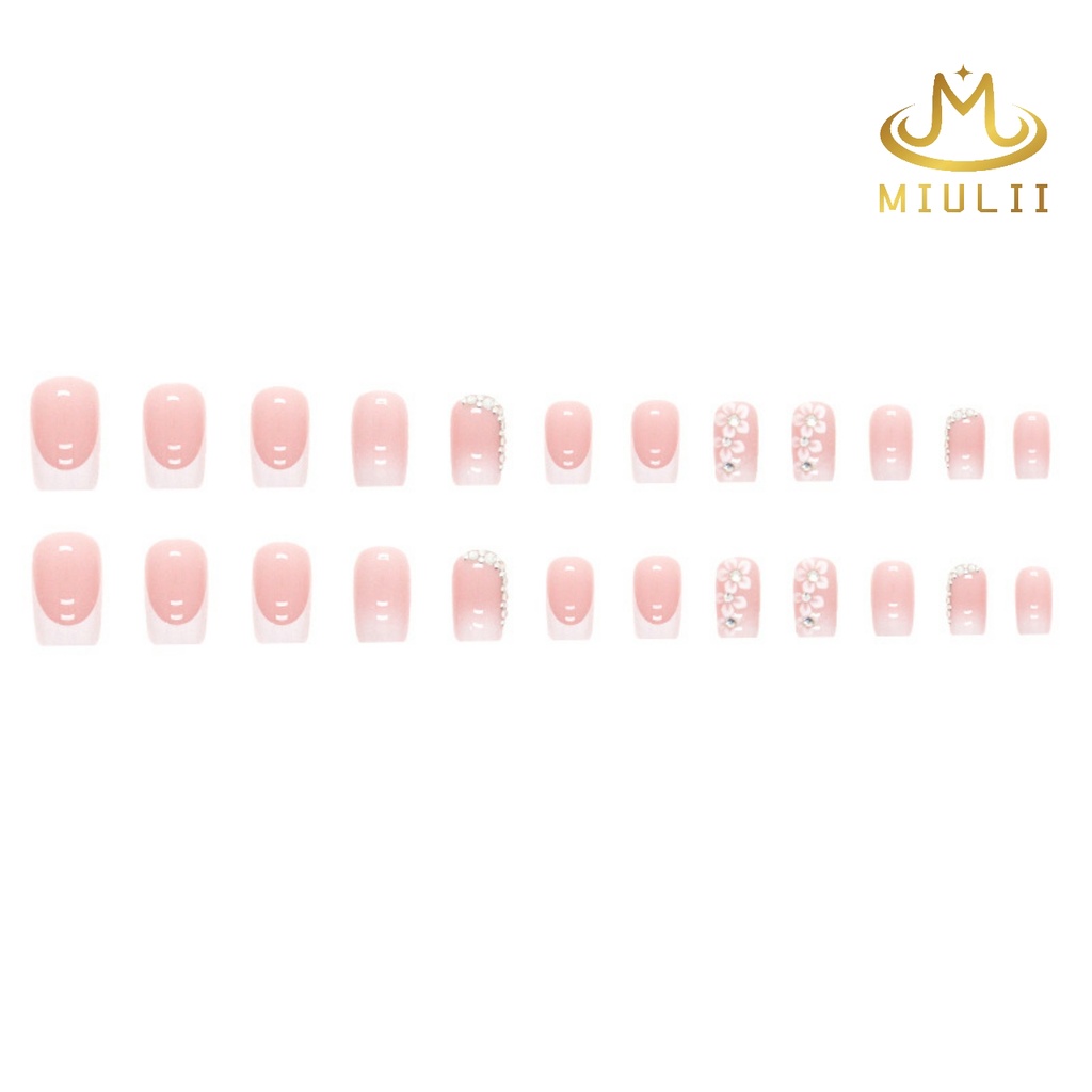 MIULII / KUKU PALSU   A0593  / 24PCS / 3D / NAIL ART / PREMIUM / CUTE / FREE LEM JELLY / KUTEK