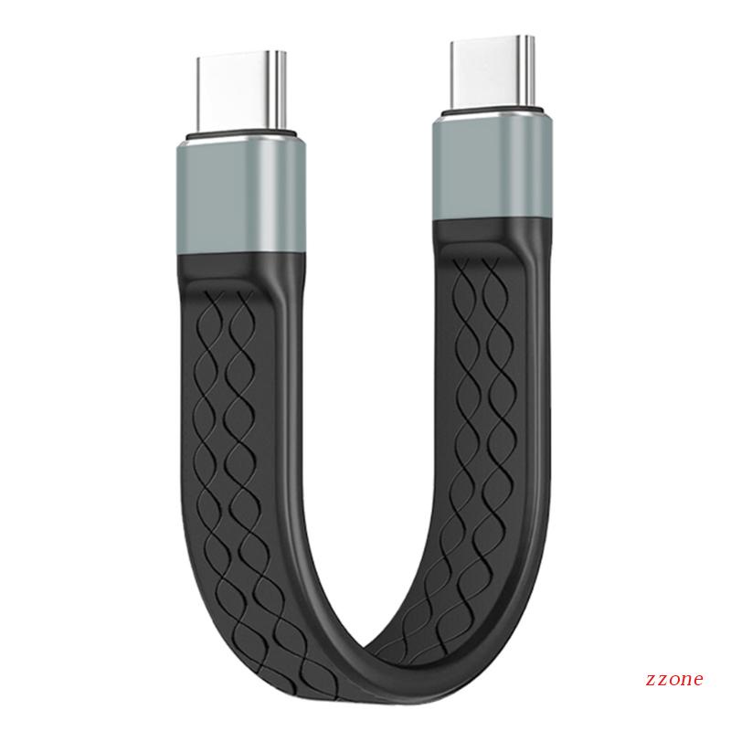 Zzz Kabel Pendek USB C Ke USB C (13.2cm 5.2 &quot;) 40Gbps Untuk Thunderbolt 4 EmarkChip