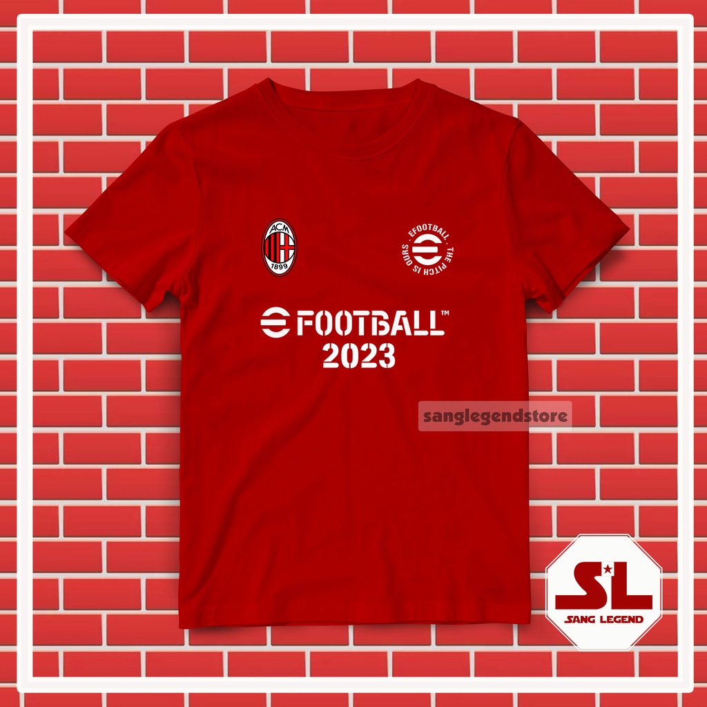 KAOS TSHIRT DISTRO PRIA EFOOTBALL PES MOBILE CLUB MILANN. 2023