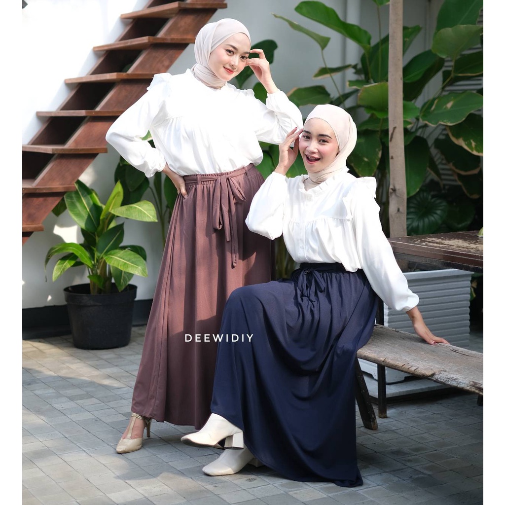 ROK PAYUNG PANJANG WANITA - RIBBON SKIRT DEEWIDIY