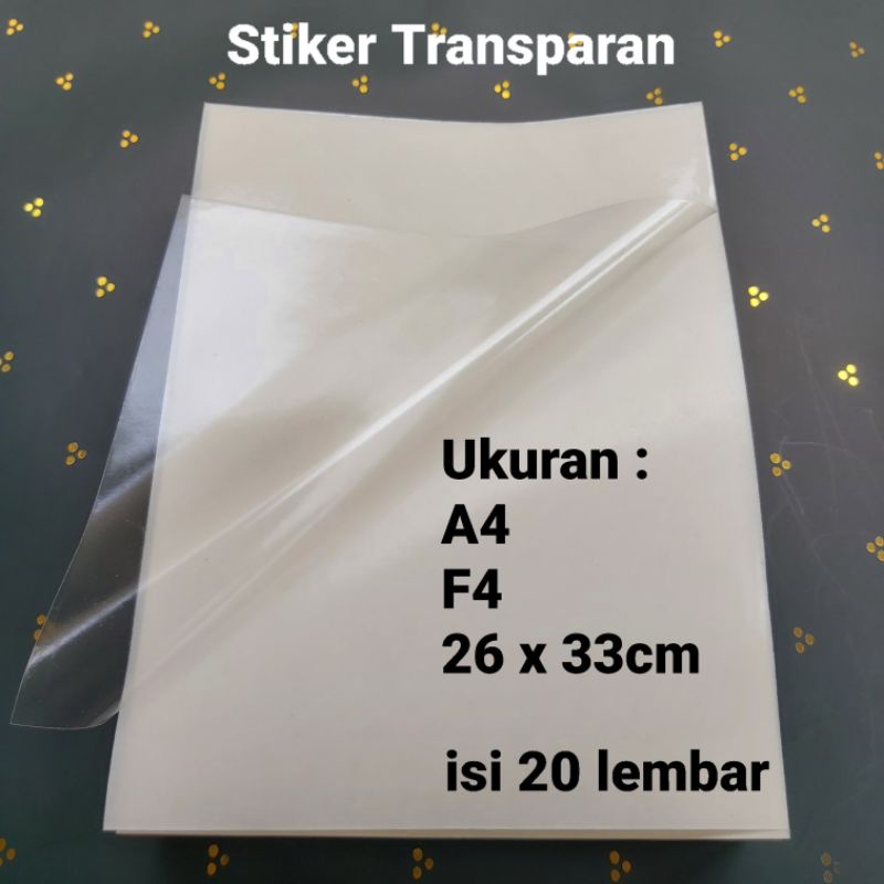 Stiker Vinyl Transparan