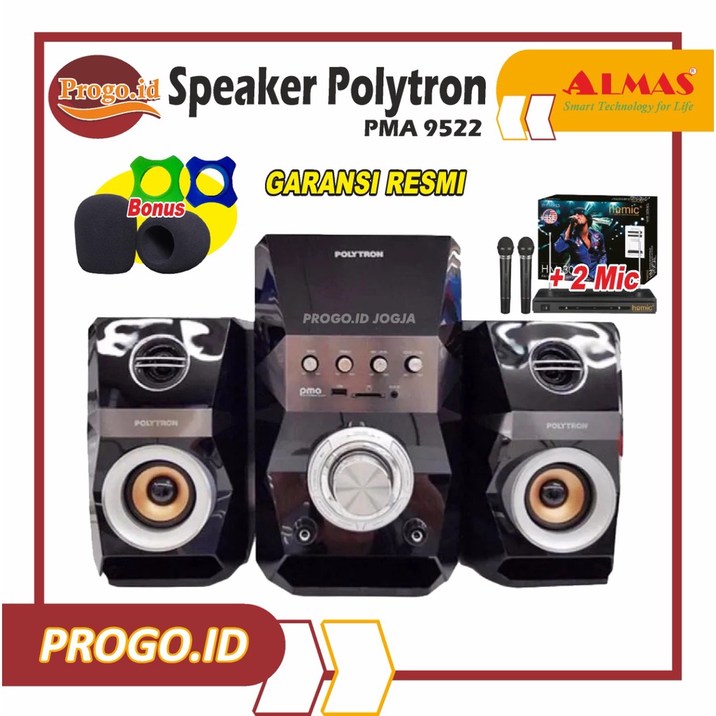 SPEAKER SALON BLUETOOTH PORTABLE POLYTRON PMA 9502 | MULTIMEDIA AUDIO PLAYER BT-SPEAKER ORIGINAL GAR