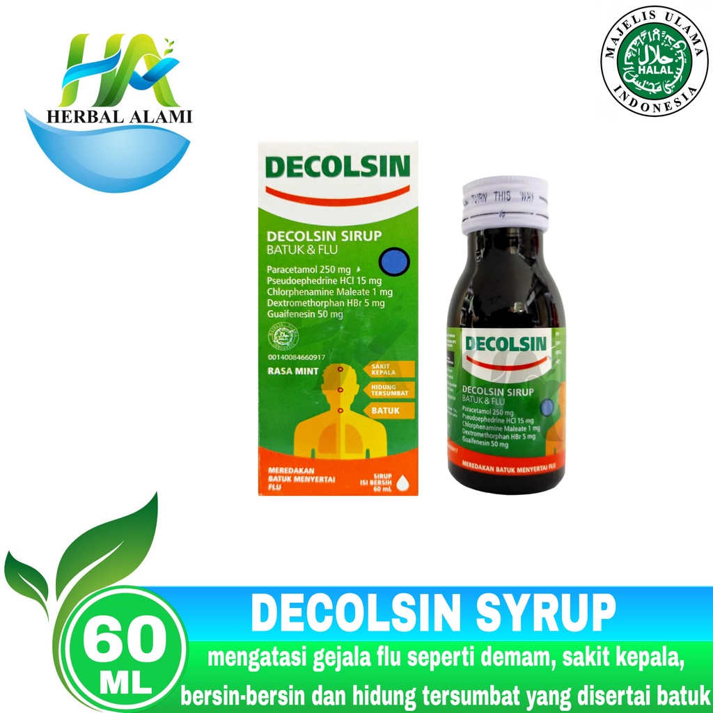 Decolsin Syrup - Obat Sirup Batuk dan Flu